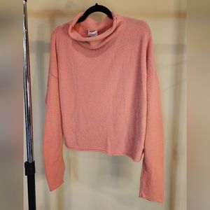 Bohme peach turtle neck crop sweater